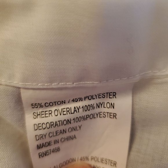 American Pacific Pair of Farmhouse Botanical Sheer Floral Curtains - Picture 5 of 6